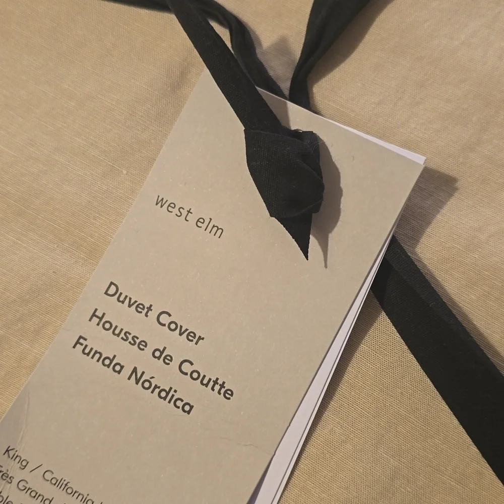 West Elm Signature Tencel Linen Duvet Cover,King/California King,White,$249.00US